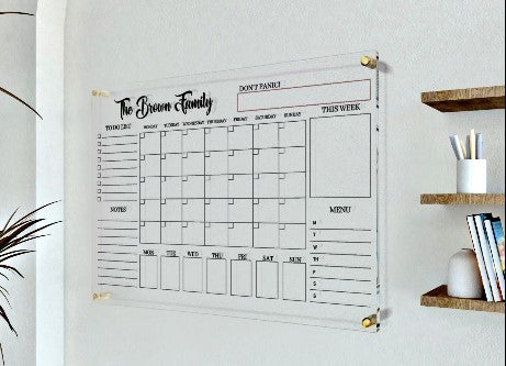 Office Home Study Erasable Family Planner Weekly Calendar