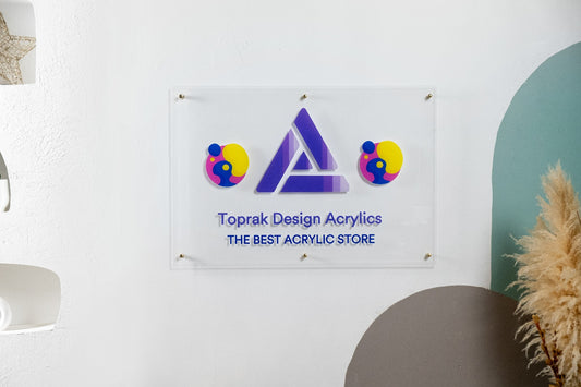 Customize Your Business Aesthetically with the Personalized Acrylic Logo Sign, Stylish Logo Sign