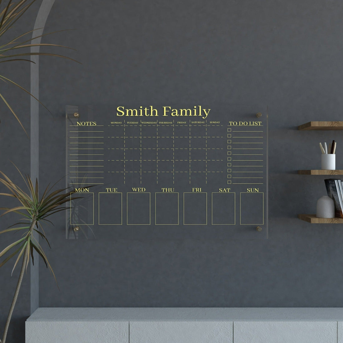 Acrylic Wall Planner Erasable Calendar Whiteboard