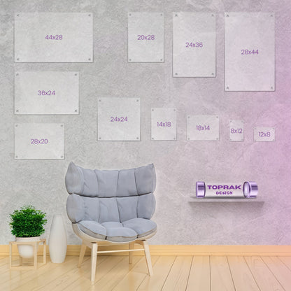 Acrylic Wall Planner, Erasable Calendar, Whiteboard and Family Planner - Monthly, Daily, with Note Area