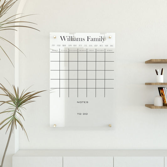 Weekly Acrylic Planner,Erasable Board, Recipe Board, Custom Design Family  Organizer
