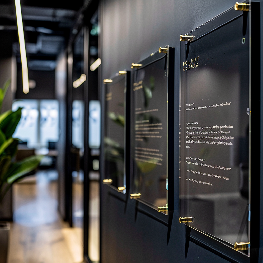 Black Office Motivation Wall Sign